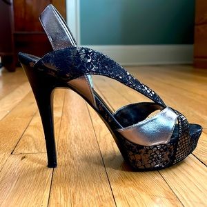 Guess Strappy Stilettos. Lightly Worn - Size 6.5